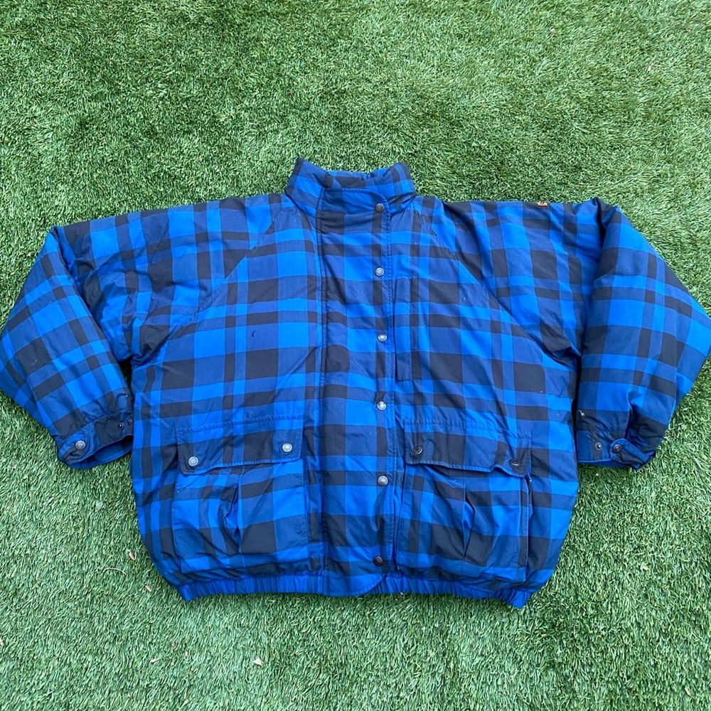 Ralph Lauren Plaid Blue Puffer